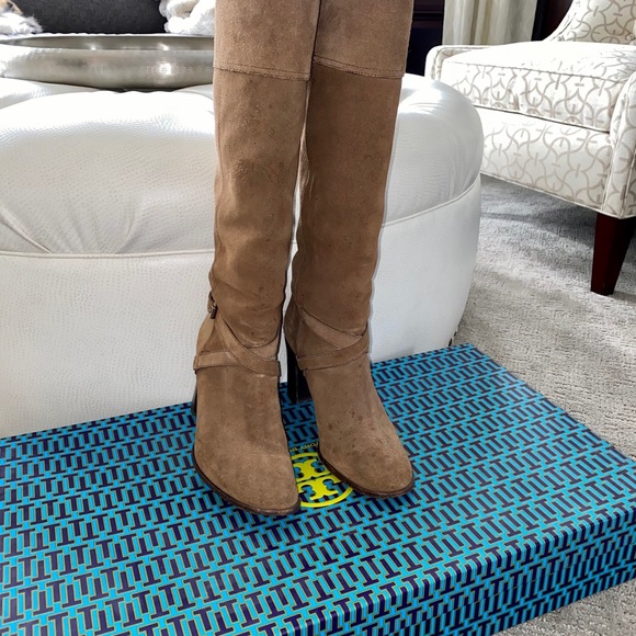 Tory Burch Suede Brown riding boots-size 10 - Picture 2 of 5